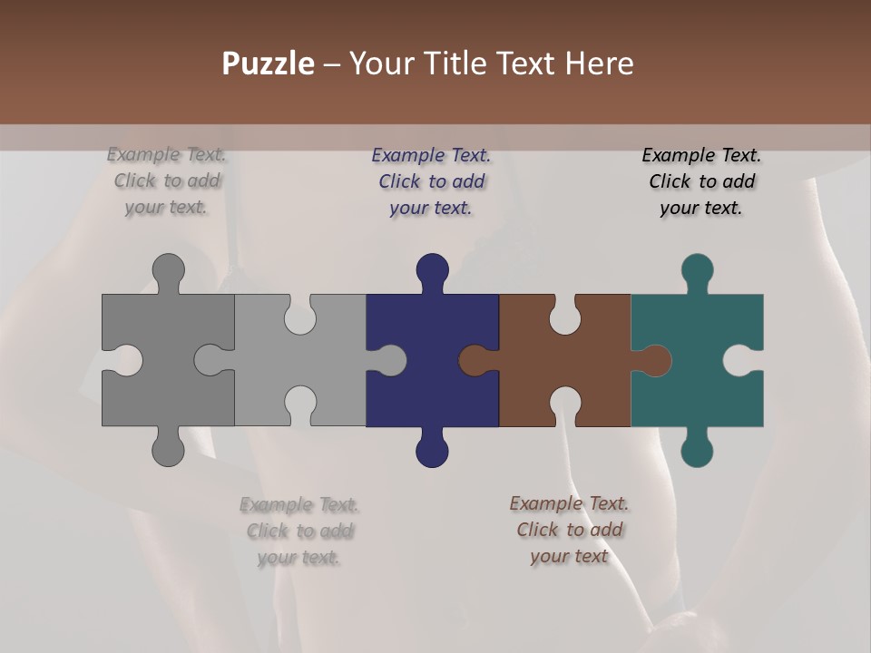 A Woman In Lingerie Posing With Her Hands On Her Hips PowerPoint Template