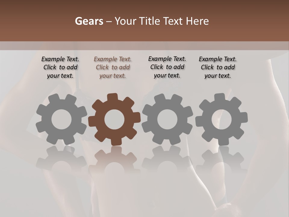 A Woman In Lingerie Posing With Her Hands On Her Hips PowerPoint Template