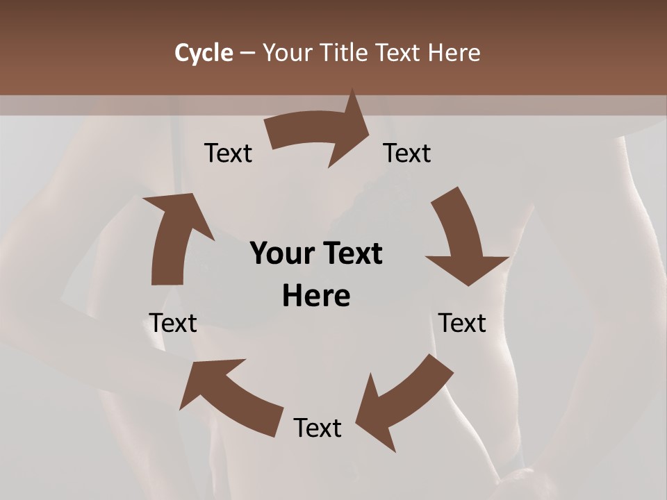 A Woman In Lingerie Posing With Her Hands On Her Hips PowerPoint Template