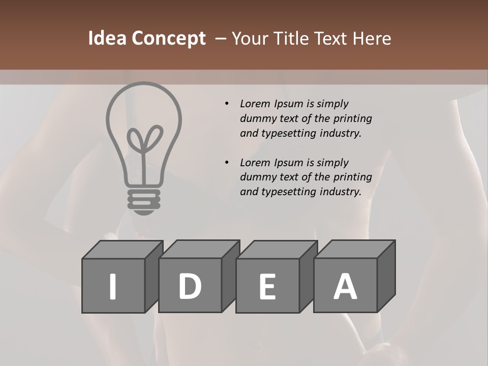 A Woman In Lingerie Posing With Her Hands On Her Hips PowerPoint Template