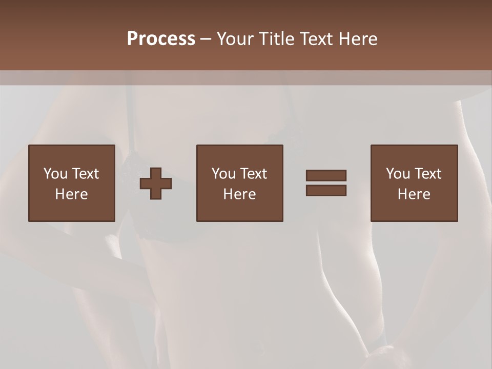 A Woman In Lingerie Posing With Her Hands On Her Hips PowerPoint Template