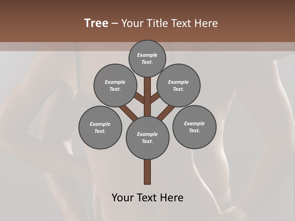 A Woman In Lingerie Posing With Her Hands On Her Hips PowerPoint Template