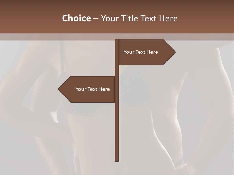 A Woman In Lingerie Posing With Her Hands On Her Hips PowerPoint Template