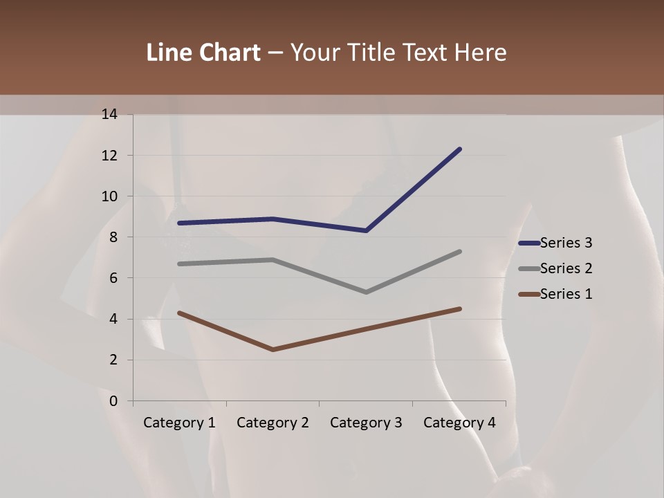 A Woman In Lingerie Posing With Her Hands On Her Hips PowerPoint Template