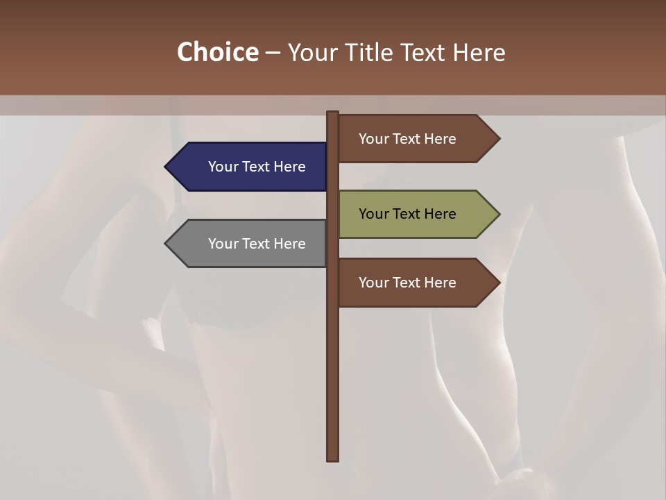 A Woman In Lingerie Posing With Her Hands On Her Hips PowerPoint Template