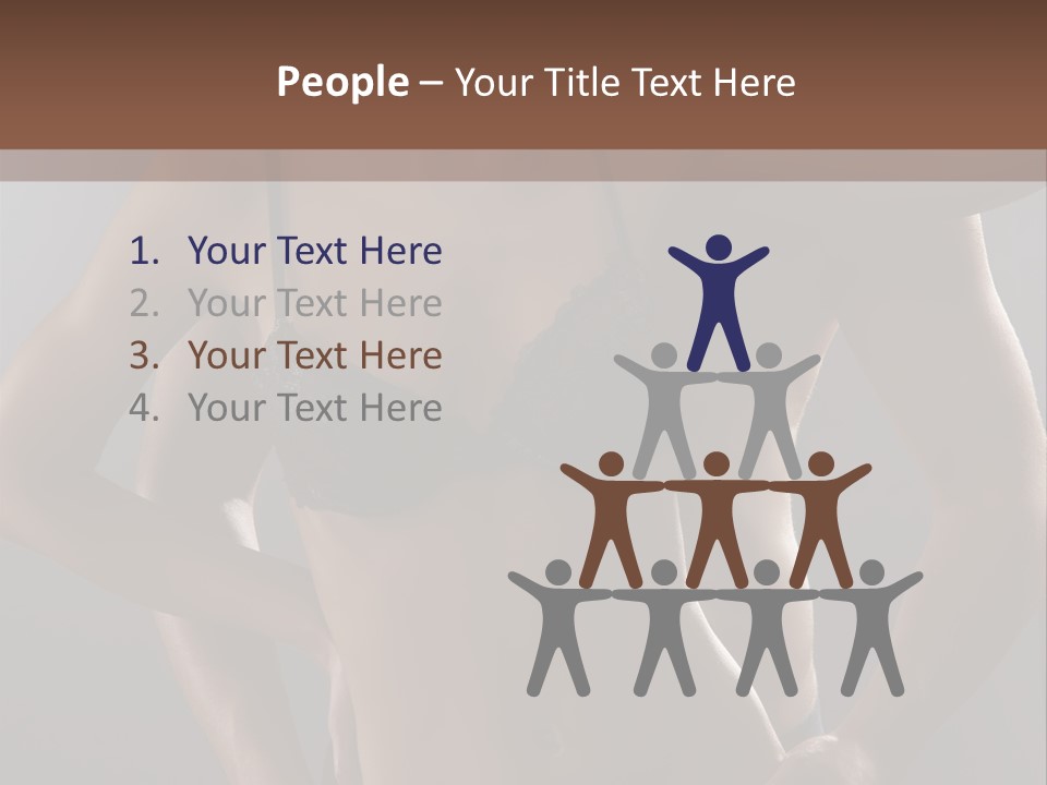 A Woman In Lingerie Posing With Her Hands On Her Hips PowerPoint Template