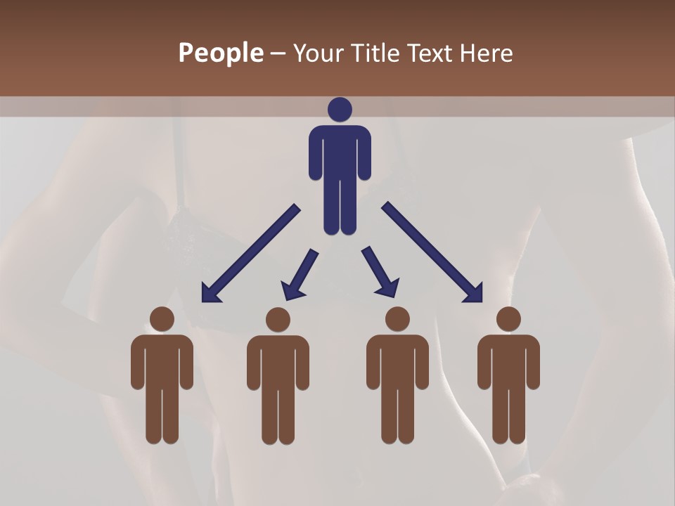 A Woman In Lingerie Posing With Her Hands On Her Hips PowerPoint Template