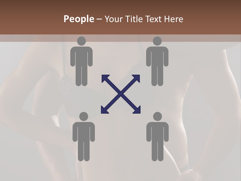 A Woman In Lingerie Posing With Her Hands On Her Hips PowerPoint Template