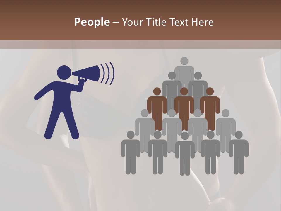 A Woman In Lingerie Posing With Her Hands On Her Hips PowerPoint Template