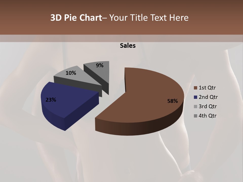 A Woman In Lingerie Posing With Her Hands On Her Hips PowerPoint Template