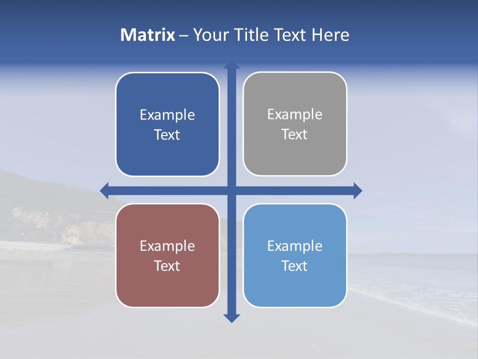 A Sandy Beach With A Hill In The Background PowerPoint Template