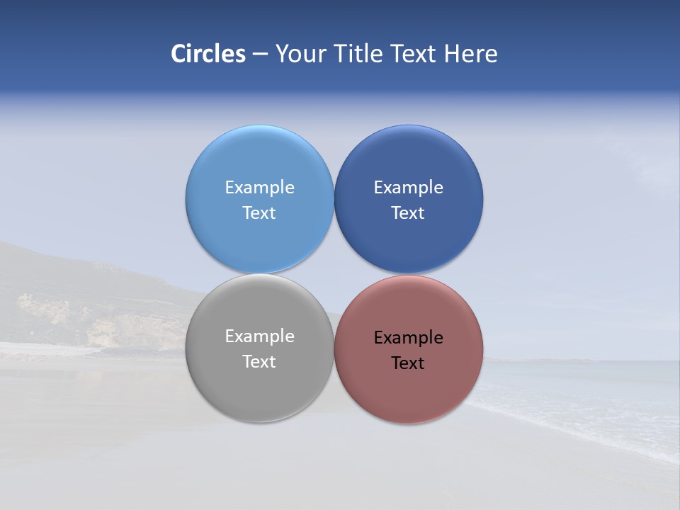 A Sandy Beach With A Hill In The Background PowerPoint Template