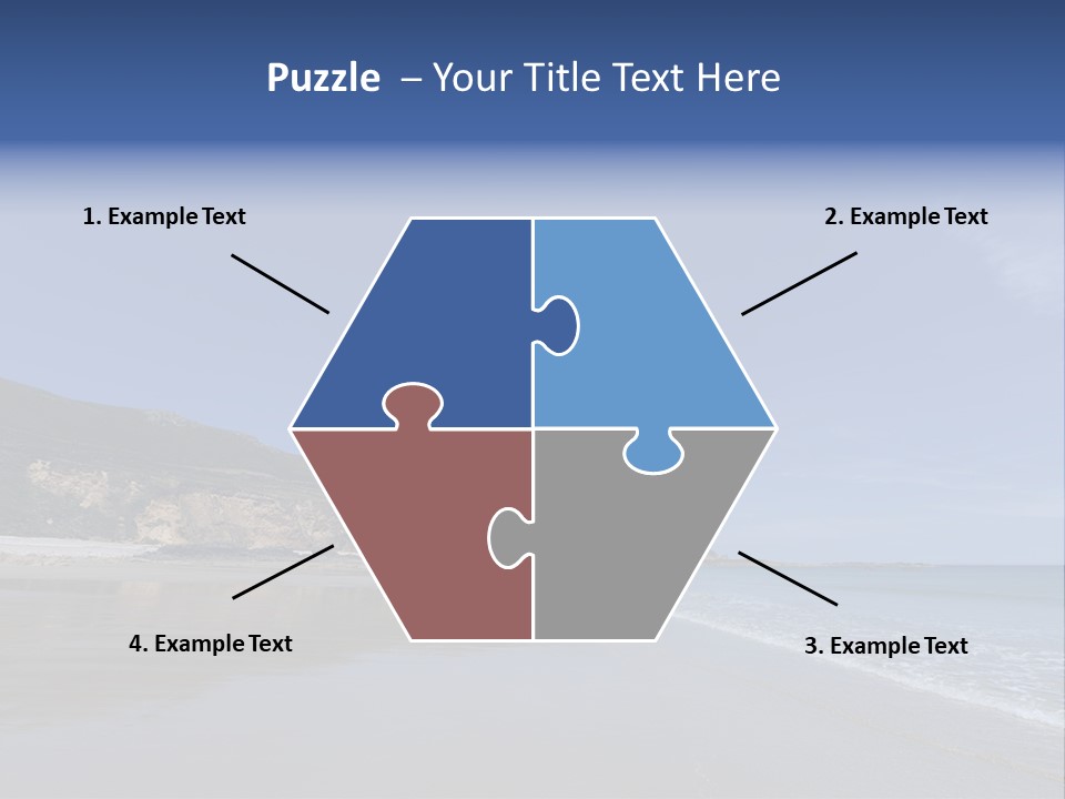 A Sandy Beach With A Hill In The Background PowerPoint Template