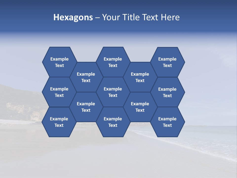 A Sandy Beach With A Hill In The Background PowerPoint Template