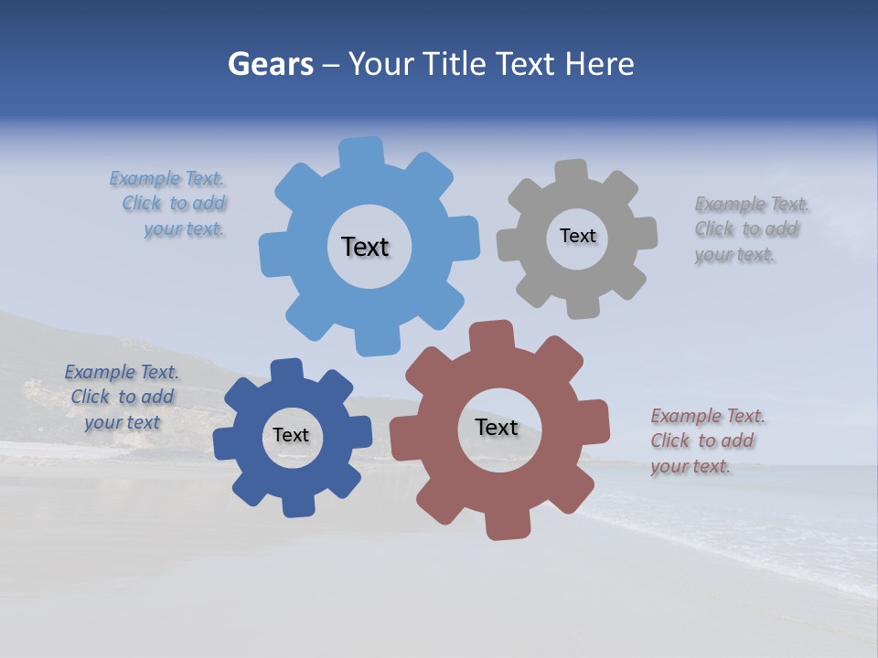 A Sandy Beach With A Hill In The Background PowerPoint Template