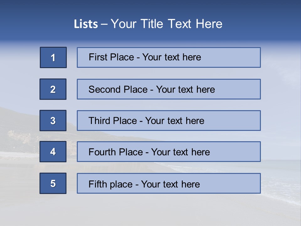 A Sandy Beach With A Hill In The Background PowerPoint Template
