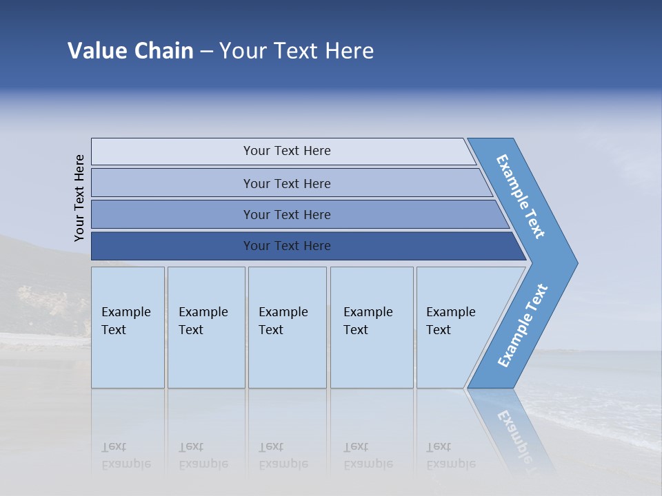 A Sandy Beach With A Hill In The Background PowerPoint Template
