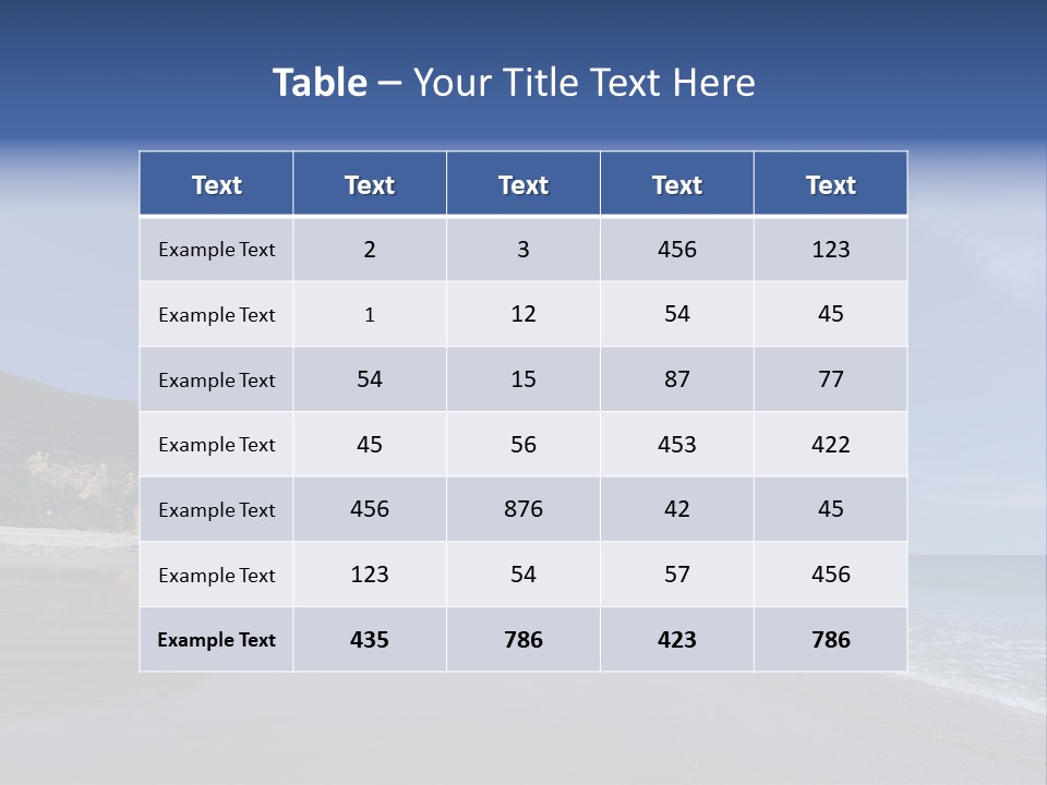 A Sandy Beach With A Hill In The Background PowerPoint Template