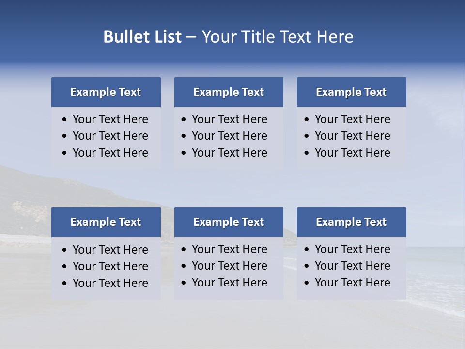 A Sandy Beach With A Hill In The Background PowerPoint Template