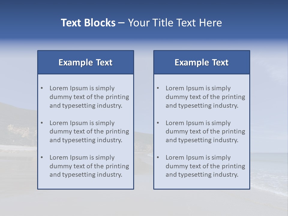 A Sandy Beach With A Hill In The Background PowerPoint Template