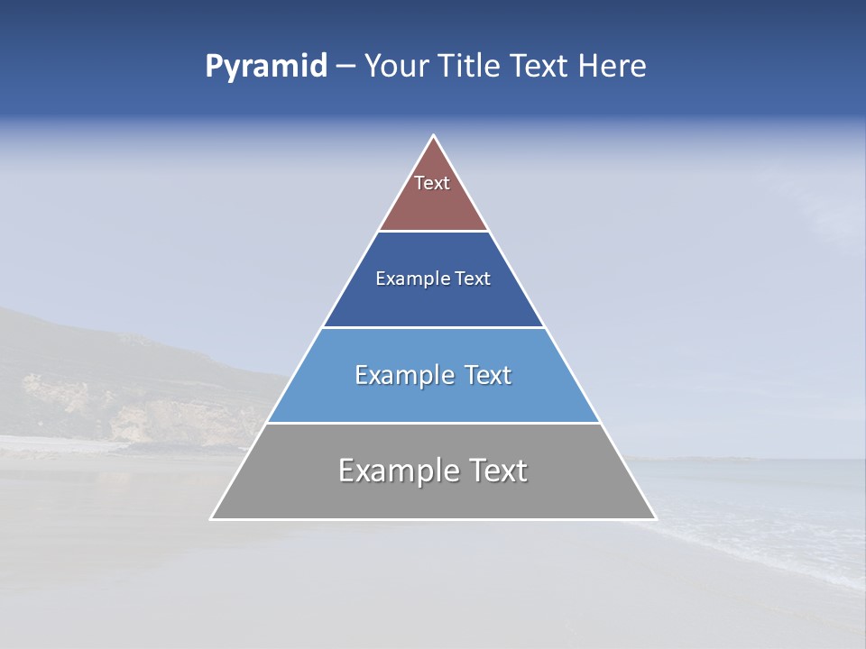 A Sandy Beach With A Hill In The Background PowerPoint Template