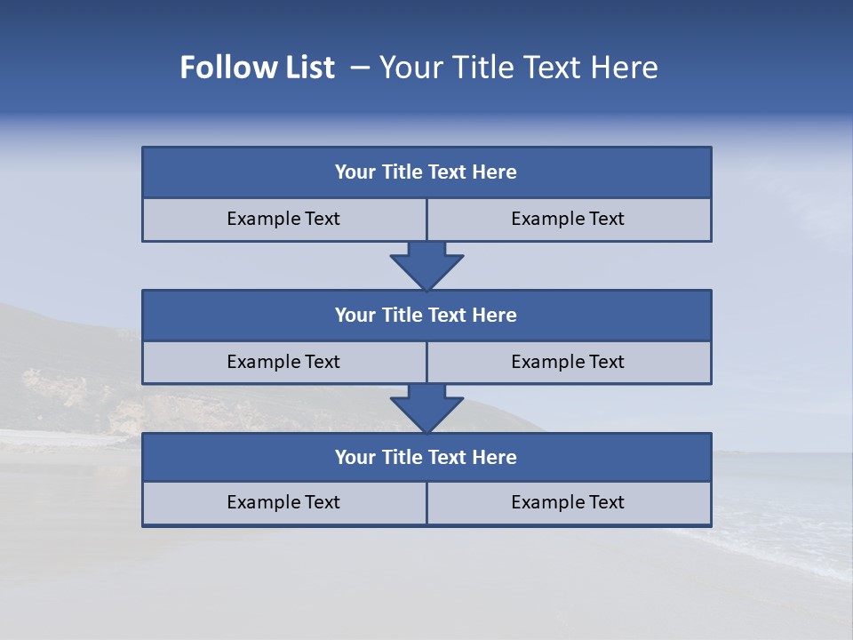 A Sandy Beach With A Hill In The Background PowerPoint Template