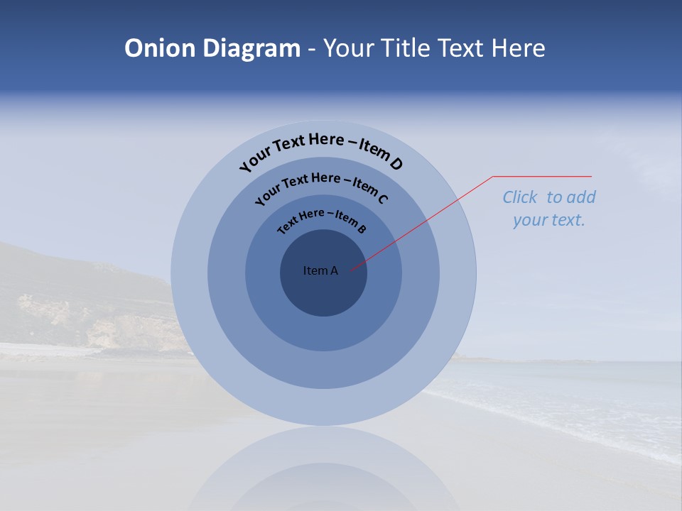 A Sandy Beach With A Hill In The Background PowerPoint Template