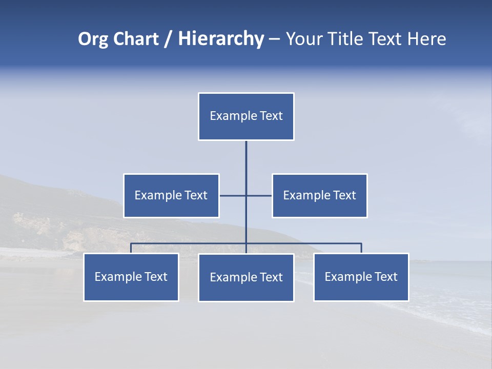 A Sandy Beach With A Hill In The Background PowerPoint Template