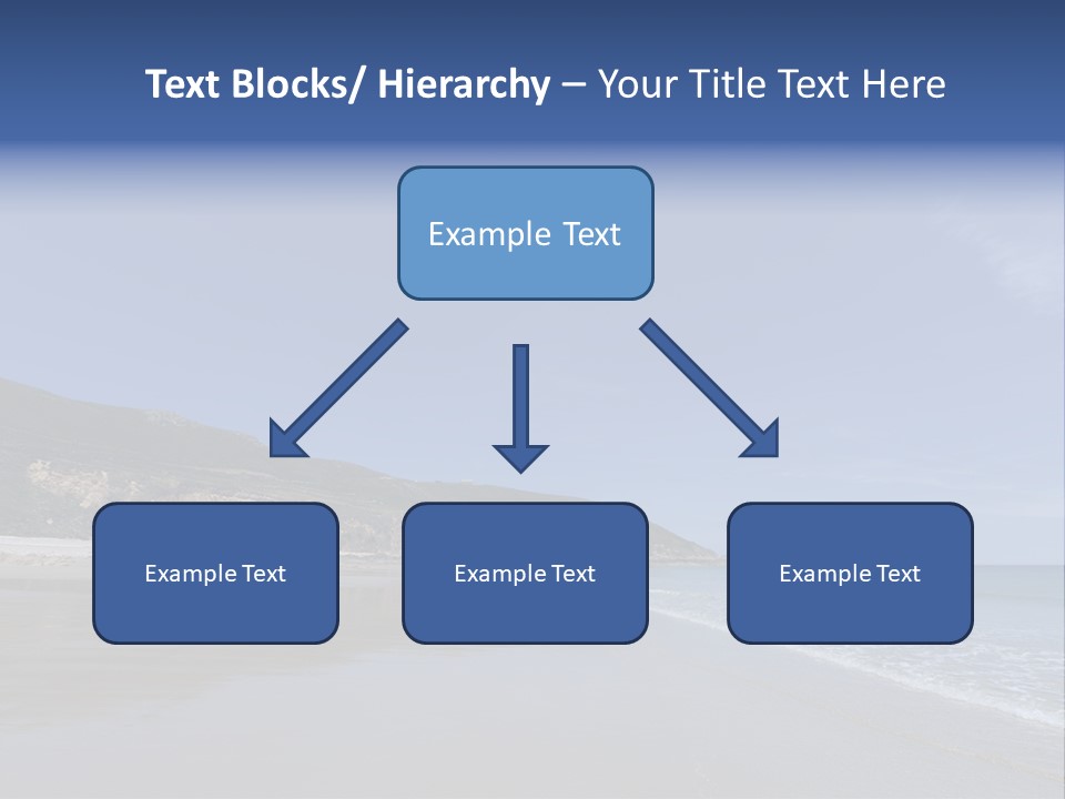 A Sandy Beach With A Hill In The Background PowerPoint Template