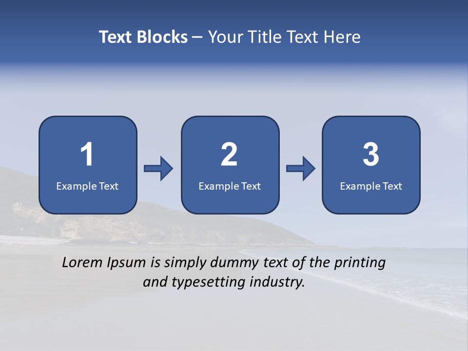 A Sandy Beach With A Hill In The Background PowerPoint Template