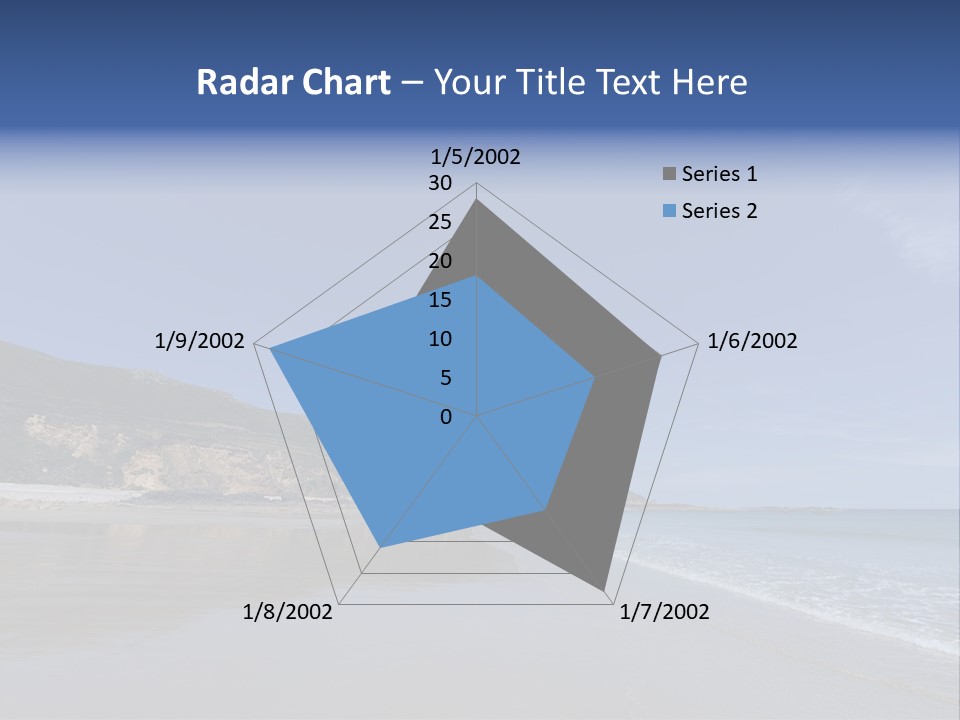 A Sandy Beach With A Hill In The Background PowerPoint Template