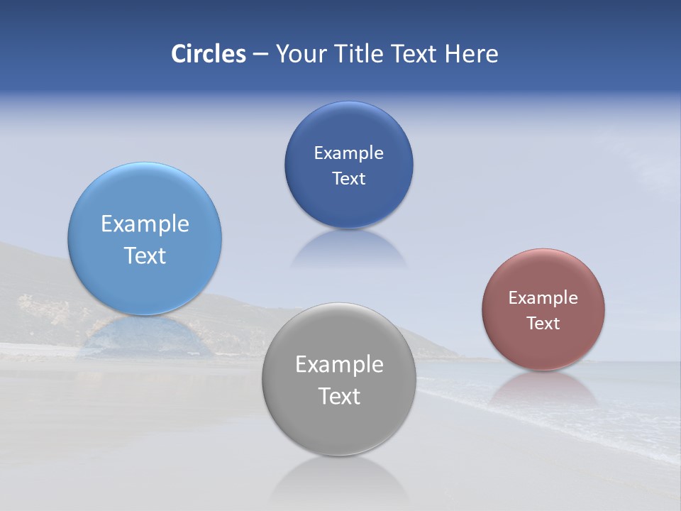 A Sandy Beach With A Hill In The Background PowerPoint Template