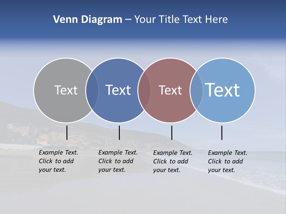 A Sandy Beach With A Hill In The Background PowerPoint Template