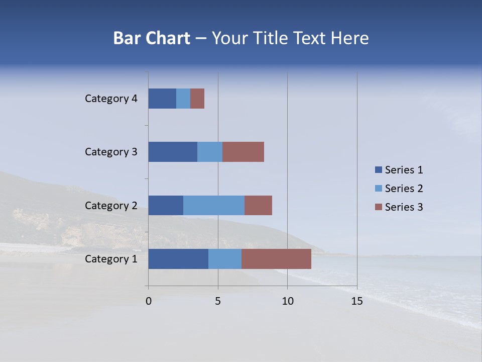 A Sandy Beach With A Hill In The Background PowerPoint Template