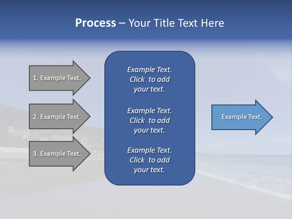 A Sandy Beach With A Hill In The Background PowerPoint Template