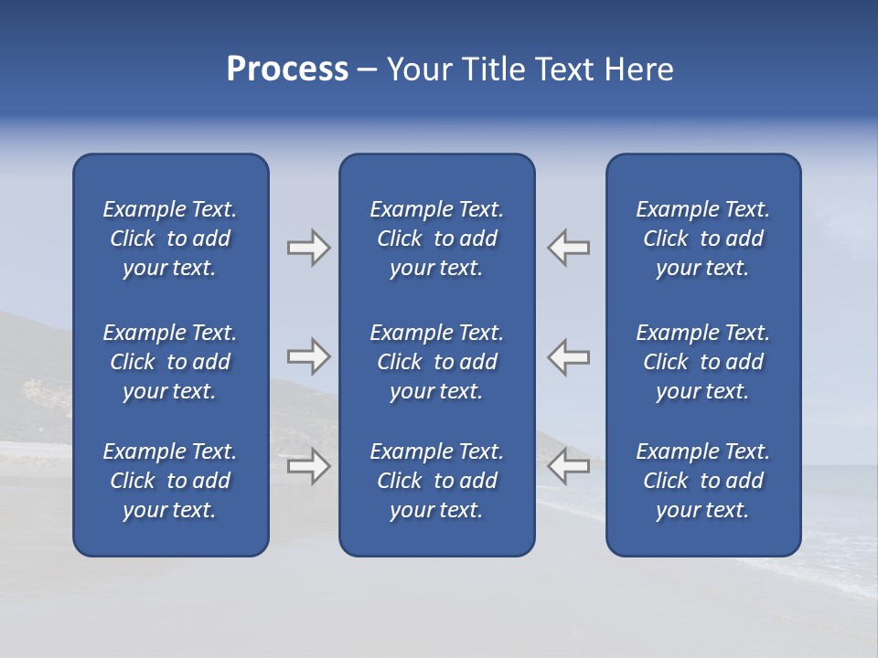 A Sandy Beach With A Hill In The Background PowerPoint Template