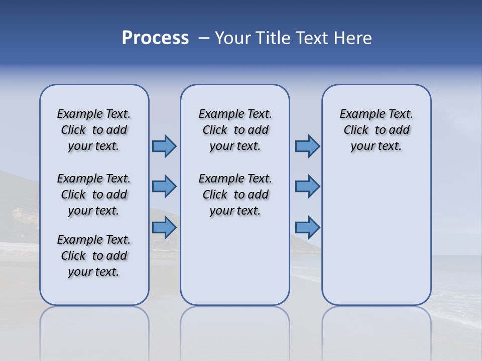 A Sandy Beach With A Hill In The Background PowerPoint Template