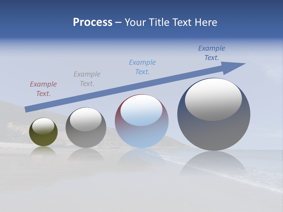 A Sandy Beach With A Hill In The Background PowerPoint Template