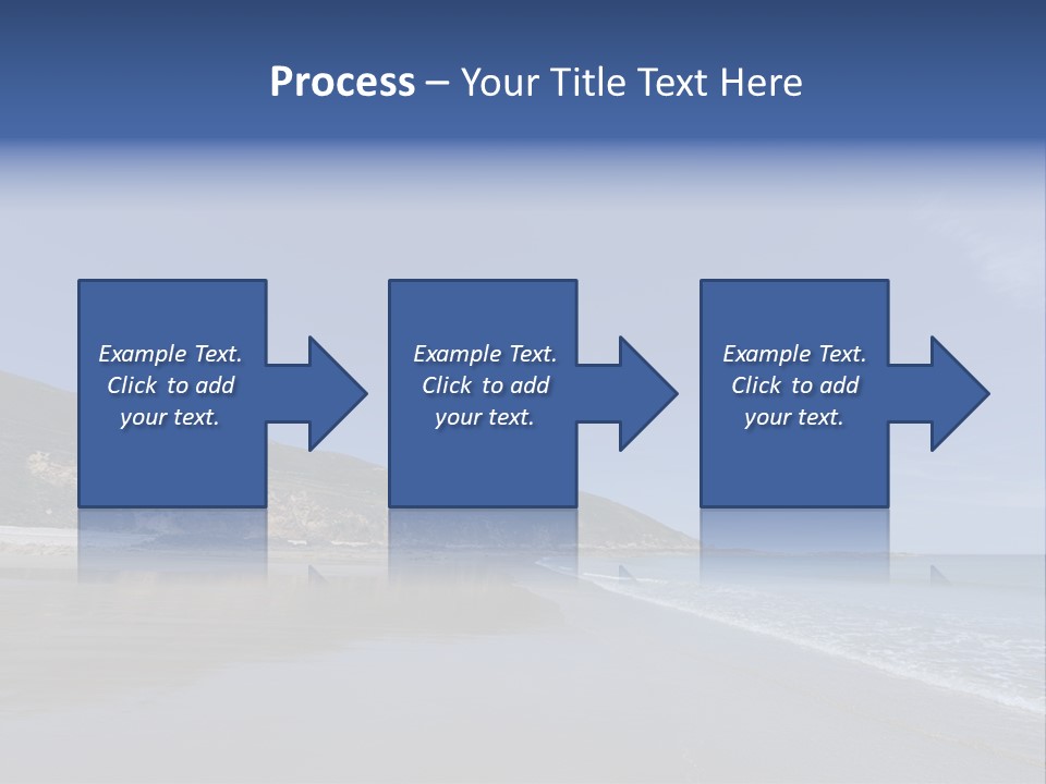 A Sandy Beach With A Hill In The Background PowerPoint Template
