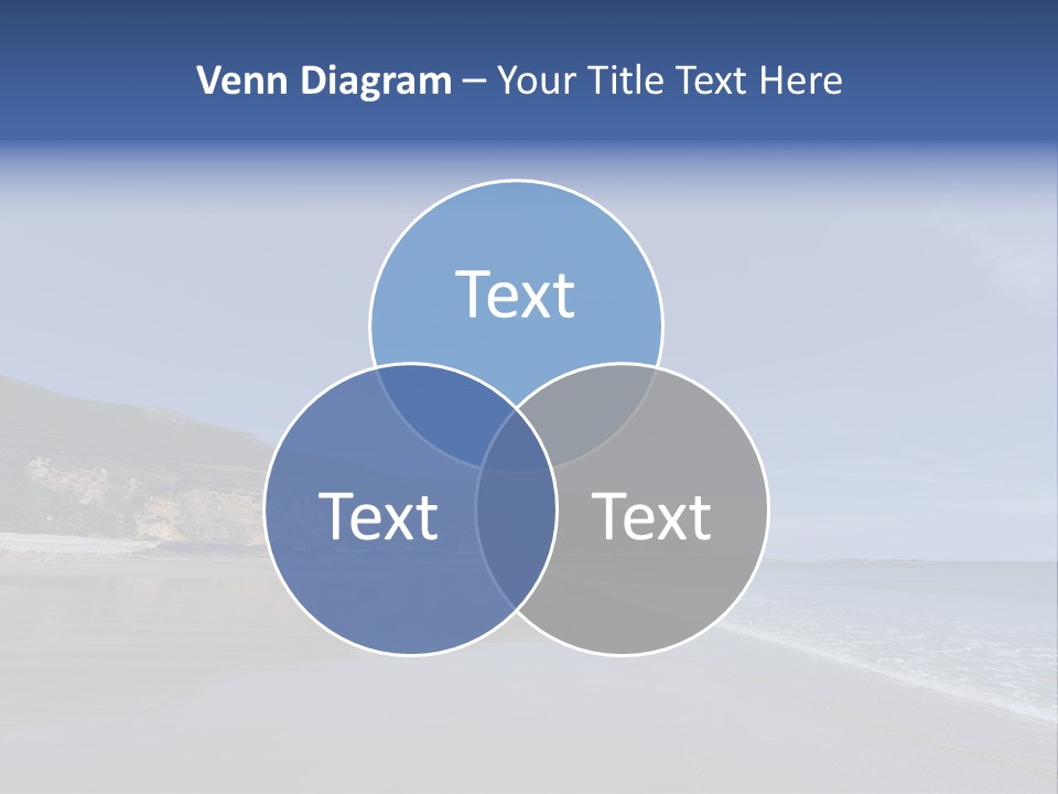 A Sandy Beach With A Hill In The Background PowerPoint Template