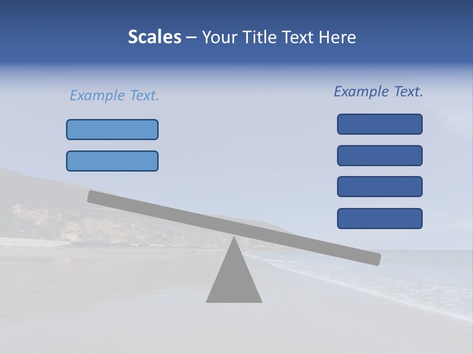 A Sandy Beach With A Hill In The Background PowerPoint Template