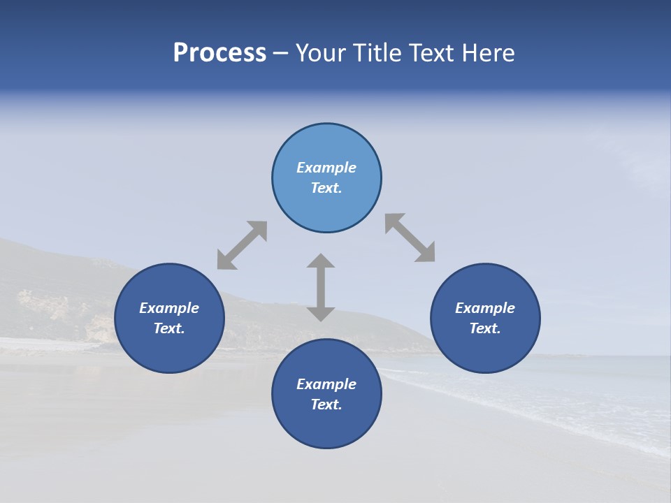 A Sandy Beach With A Hill In The Background PowerPoint Template