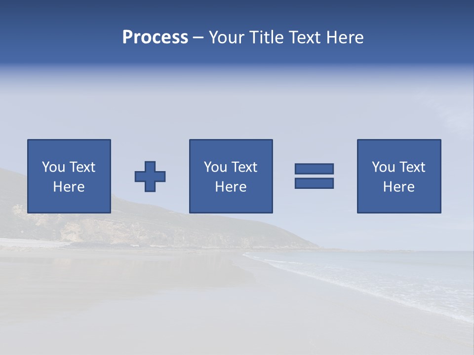 A Sandy Beach With A Hill In The Background PowerPoint Template
