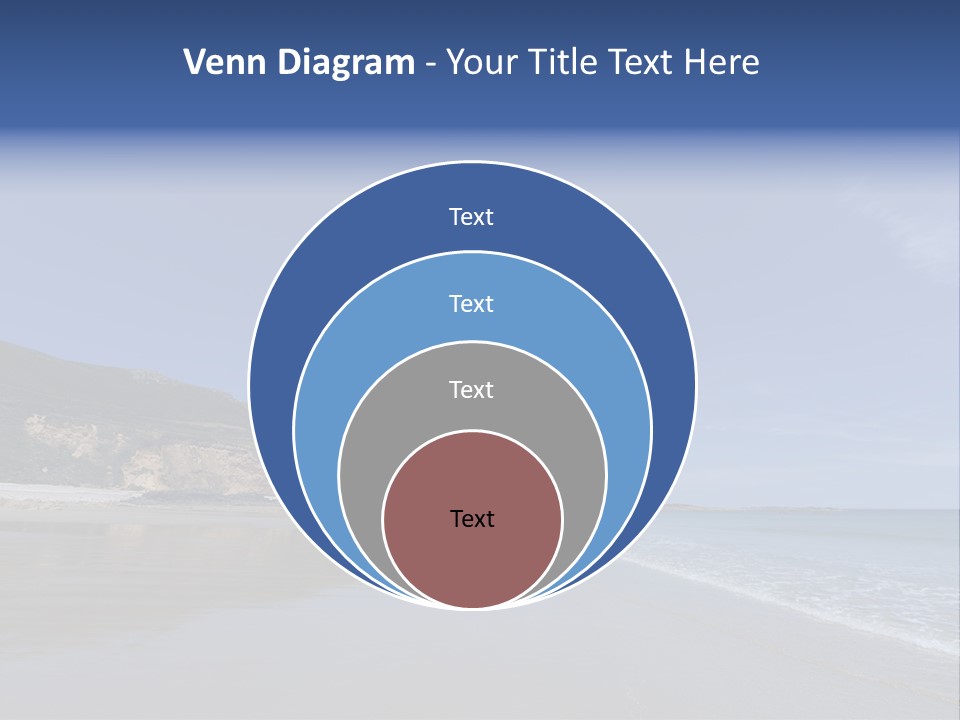 A Sandy Beach With A Hill In The Background PowerPoint Template