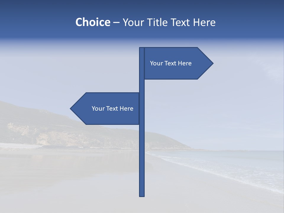 A Sandy Beach With A Hill In The Background PowerPoint Template