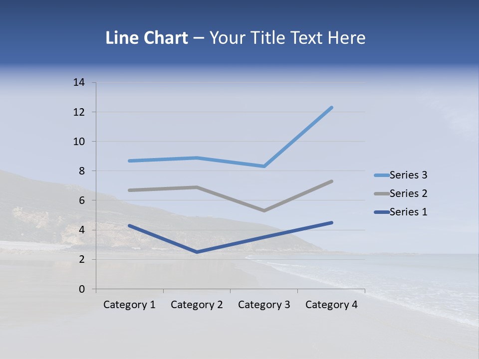 A Sandy Beach With A Hill In The Background PowerPoint Template