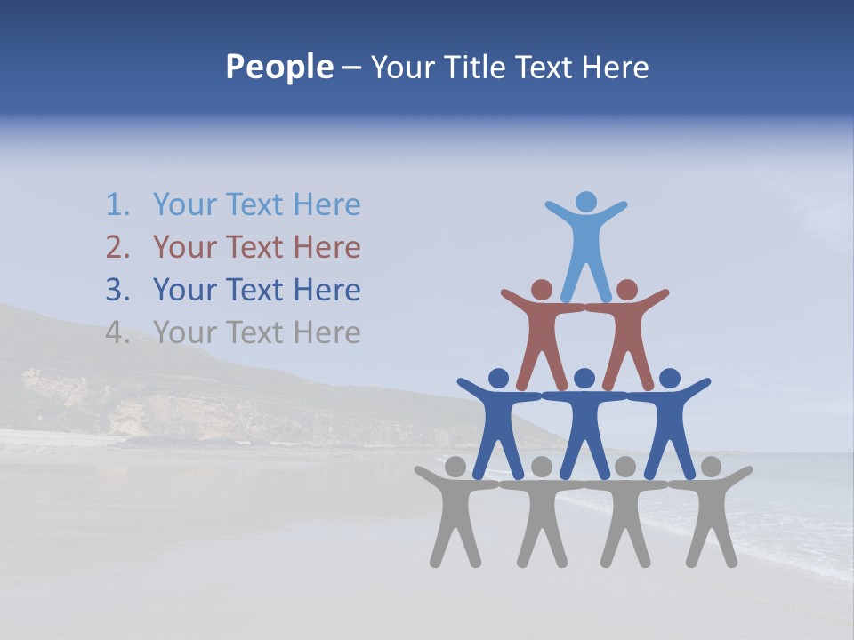 A Sandy Beach With A Hill In The Background PowerPoint Template