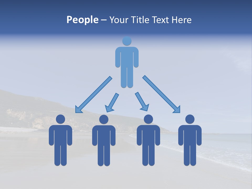 A Sandy Beach With A Hill In The Background PowerPoint Template