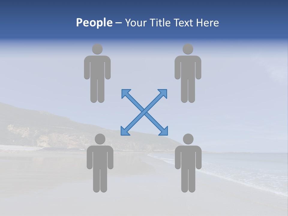 A Sandy Beach With A Hill In The Background PowerPoint Template