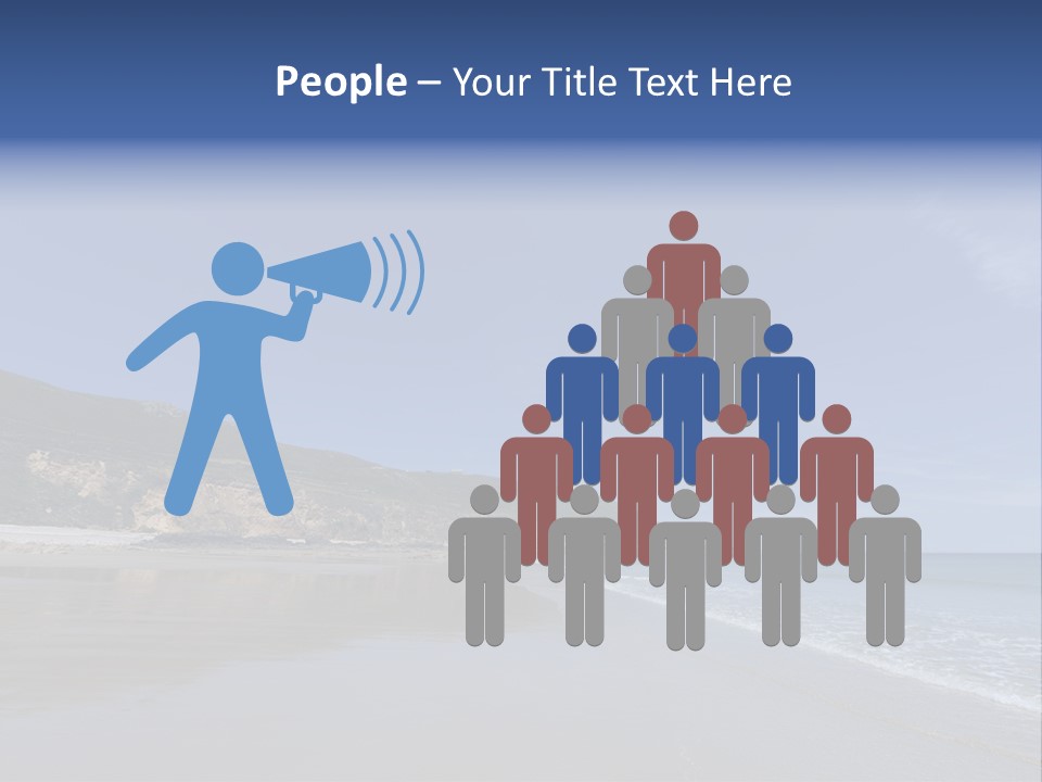 A Sandy Beach With A Hill In The Background PowerPoint Template